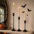 Metal Taper Candle Holders, Weighted Base Candlestick Stand Set (6, Black)