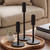 Black Taper Candle Holders Set of 3, Iron Candlestick Holders