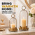 Hurricane Glass Candle Holders, Brass Hanging Candle Lanterns
