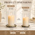 Gold Hurricane Glass Candle Holders Set of 2 for Pillar Candles, Two Sizes