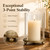 Gold Hurricane Glass Candle Holders Set of 2 for Pillar Candles, Two Sizes