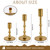 PROY Modern Gold Candle Holders Set of 12, Decorative Candlestick Holders, Candle Sticks Holder Decor for Dining Room, Mantel, Wedding Party and Housewarming Gift Decoration