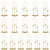 48 Pack Brass Gold Metal Taper Candle Holders Set,Vintage Metal Candlestick