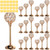 42 Pcs Gold Crystal Candle Holders with LED Tea Lights for Centerpieces