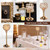 42 Pcs Gold Crystal Candle Holders with LED Tea Lights for Centerpieces