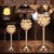 42 Pcs Gold Crystal Candle Holders with LED Tea Lights for Centerpieces