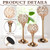 42 Pcs Gold Crystal Candle Holders with LED Tea Lights for Centerpieces