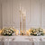 42.5in Gold Candle Holders for Table Centerpiece Candelabra Candlestick Holders Decor Wedding Centerpiece Table Decorations 5 arm Candle Holder Set of 10 Acrylic lampshade Fit 0.9" LED Candle