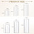 Homjoy 36 PCS White Pillar Candles with Glass Candle Holders Clear Hurricane Candle Holders Glass Cylinder Vases for Centerpieces Wedding Party, Event, Home Office (18 Candles+18 Candle Hoders)