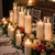 Homjoy 36 PCS White Pillar Candles with Glass Candle Holders Clear Hurricane Candle Holders Glass Cylinder Vases for Centerpieces Wedding Party, Event, Home Office (18 Candles+18 Candle Hoders)