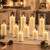 White Pillar Candles and Hurricane Glass Candle Holders, 24 PCS