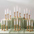 Acellegic 18 Pcs Hurricane Glass Candle Holder Gold Taper Holder, 3 Sizes