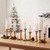 Acellegic 18 Pcs Hurricane Glass Candle Holder Gold Taper Holder, 3 Sizes