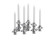 nambe Cortina Hinged Candelabra | Metal Candle Holder for Six Candles | Silver Candlestick Holders for Taper Candles | Table Centerpiece for Christmas, Thanksgiving, Dinner Party, Wedding, Table