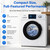 Smad Compact All in One Washer and Dryer Combo 2.7 Cu. Ft, 24 Inch Ventless Washer Dryer 2-In-1 with 26.7 Lbs Large Capacity, Child Lock, for Apartment, Home, White