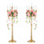 Sziqiqi Gold Floor Candelabra Candle Holders for Wedding, 50in Tall, 5-Arm