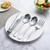Kitchen Utensils Set, Silver 8-Piece Stainless Steel Serving & Cooking Utensils, 10-Inch Heavy Duty Serveware with Spoons, Forks, Skimmers, Tongs for Buffet, Catering, Wedding