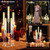 Cheloment 6 Sets 5 Arms Acrylic Candelabra Centerpieces for Tables, 27" Clear Candle Holder for Wedding Dinner Party and Home Decor,Candlesticks Holder with LED Candles