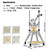 Commercial Vegetable Chopper Heavy Duty 4 Blades & 2 Spares Stainless Steel & Aluminum Fruit Dicer Machine with Ergonomic Handle for Kitchen Restaurant Fast Food Shop (7.66x7.66x19.08 in)