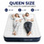QIPUMP Queen Air Mattress with Built-in Pump,19"Inflatable Mattress 800 lbs