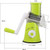 ZEFLMXS Grater Vegetable Slicer Chopper Cutter Cheese Food Crusher Manual Potato Spiralizer Home Kitchen Gadget Accessories(Black)