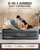Tencity Fast Inflate AirBed, Quiet & Comfortable Blow Up Bed for Home Guests, Camping, Travel, Luxury Air Mattress w/Quilted Foam Topper, Extra Firm Support，Grey 20" Queen，20" Queen (U.S. Standard)