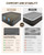 Tencity Fast Inflate AirBed, Quiet & Comfortable Blow Up Bed for Home Guests, Camping, Travel, Luxury Air Mattress w/Quilted Foam Topper, Extra Firm Support，Grey 20" Queen，20" Queen (U.S. Standard)