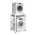 Washing Machine Storage Rack，Adjustable Dryer Stand for Front Loader Washing Machine Portable Stacking Kit with 400KG Load Capacity Over Washing Machine Storage Unit