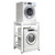 Washing Machine Storage Rack，Adjustable Dryer Stand with 400KG Load Capacity Portable Stacking Kit for Over Washing Machine Storage Solution