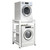 Washing Machine Storage Rack，Adjustable Dryer Stand with 400KG Load Capacity Portable Stacking Kit for Over Washing Machine Storage Solution