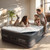 Tencity Queen Air Mattress, 20" Tall Luxury Inflatable Bed with Built in Pump, 3cm Removable Cotton Topper, Breathable Easy Clean Blow Up Bed for Home Guests Camping Travel, U-Shaped PVC Support