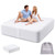 OhGeni Air Mattress with Fitted Sheet, 18" Blow up Bed with Built in Pump