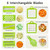 16-in-1 Vegetable Chopper Manual Slicer Container Drain Basket Onion Carrot Garlic