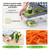 22-Piece Manual Chopper Set Slicer Dicer Onion Vegetable Potato Cutter Kitchen(Gray 25pcs)
