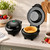 Waffle Bowl Maker, Compact Countertop Waffle Bowl Machine for Homemade Dessert Bowls, Available in Red, Black and Light Blue，Black