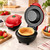 Waffle Bowl Maker, Compact Countertop Waffle Bowl Machine for Homemade Dessert Bowls, Available in Red, Black and Light Blue，red