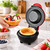 Waffle Bowl Maker, Compact Countertop Waffle Bowl Machine for Homemade Dessert Bowls, Available in Red, Black and Light Blue，red