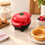 Waffle Bowl Maker, Compact Countertop Waffle Bowl Machine for Homemade Dessert Bowls, Available in Red, Black and Light Blue，red