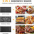 3 in 1 Electric Sandwich Maker with Removable Nonstick Plates, 750W