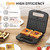 3 in -1 Electric Sandwich Maker With Nonstick Plates, 800W Power, Portable
