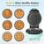 4" Create Fun Holiday Waffles with terchangeable Plates, Mini Maker