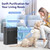 YARIKI Air Purifiers for Home Pets Covers Up to 1500 Sq Ft,H13 Hepa Filter with Washable Pre-Filter,Pet Hair Dander Smoke Air Cleaner,22 dB Quiet Sleep for Living Room Bedroom Kitchen,P280 (Black)