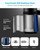 VEVOR Water Distiller, 6L/1.6 Gal Distilled Water Maker Countertop, 900W Distilling Machine with Glass Carafe, 0–99H Timer, Time & Temp Display, 2-Layer 304 Stainless Steel Distill for Home, Navy