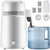 Water Distiller, 0.3Gal/H, 750W Distilled Water Maker Machine 0-99H Timing Set Temp Display, 304 Stainless Steel 4L Pure Water Distiller Machine for Offices Homes, White
