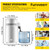 Water Distiller, 0.3Gal/H, 750W Distilled Water Maker Machine 0-99H Timing Set Temp Display, 304 Stainless Steel 4L Pure Water Distiller Machine for Offices Homes, White