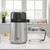 Countertop Water Distiller, 4L (1.1 gal) Stainless Steel Distilled Water Maker with Glass Container, 750W Home Kitchen Desktop Purifier Machine for Drinking and Cooking, Silver