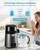 VEVOR 1750W Water Distiller, 0.4Gal/H Distilled Water Maker with Glass Carafe, 4L/1.1Gal Countertop Distiller Machine, 0-99H Time Temp Dual Display, Anti-Dry Design 304 Stainless Steel Still, Grey