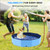 Bilibara 47'' Foldable Dog Pet Bath Pool, Heavy Duty Non-Slip Kiddie Pool, Plastic Pet Wading Pool for Puppy Small Medium Large Dogs, Indoor and Outdoor Kids Pet Dog Bathtub