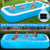 QIUJIN 145"x74"x22", Large Solar Inflatable Pool with Lights, Oversized Thickened Blow Up Pool for Adults, 7 Color Changed Family Swimming Pool for Backyard, Outdoor
