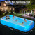 QIUJIN 145"x74"x22", Large Solar Inflatable Pool with Lights, Oversized Thickened Blow Up Pool for Adults, 7 Color Changed Family Swimming Pool for Backyard, Outdoor